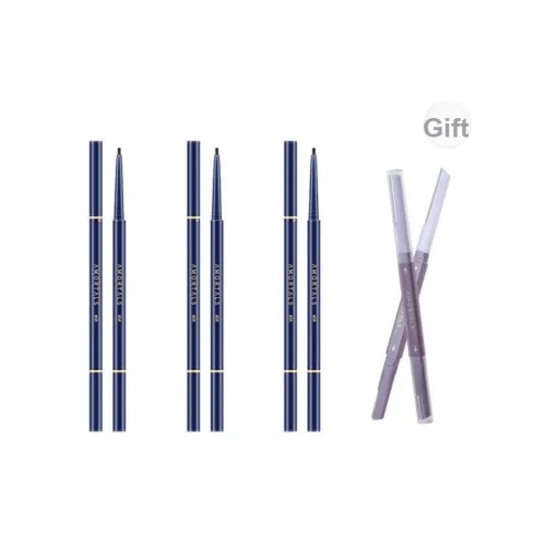 AMORTALS Метеоритный дождь Ультра Тонкий карандаш для бровей Утонченный Полный 0,08г*3+Бритва для бровей *2