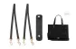 Dempsey30 Black Shoulder Strap 65cm[2 Pack]+Black Gold Buckle Shoulder Pads