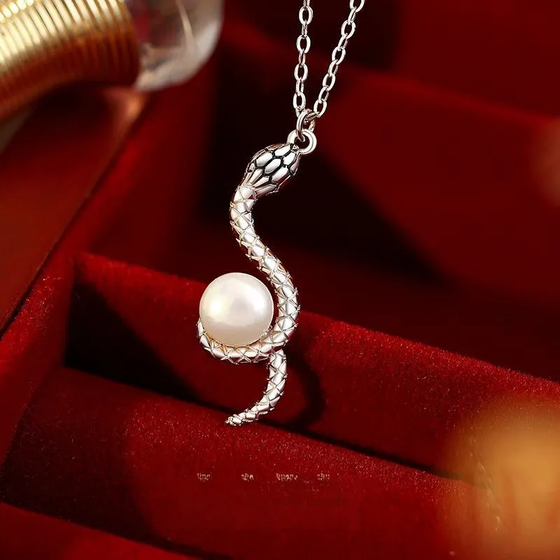 Old Fu Gold Pearl S925 Sterling Silver Necklace Women's-1