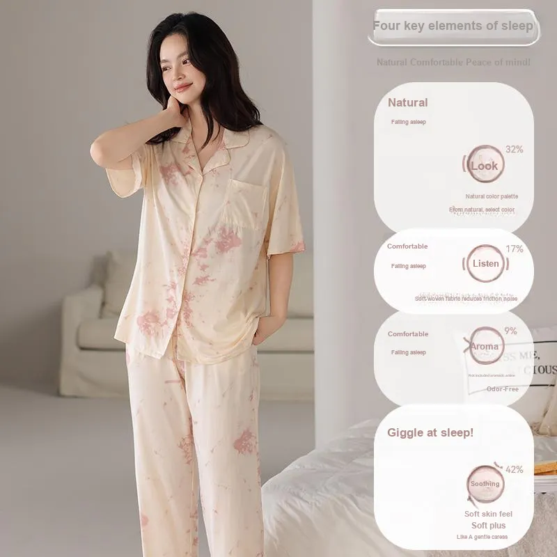 MIIOW Cool One Summer Series Pajama Set Women's Apricot-1