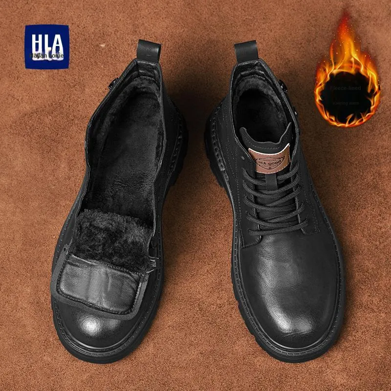 HLA Martin Boots Men Black, Brown-13