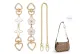 [White Four-Leaf Clover+Cherry Blossom Extender Chain]+Decorative Chain 40cm