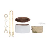 Nolita 19 Exclusive DuPont Paper Liner+White Four-Leaf Clover Round Buckle Extender Chain Gold-Tone