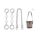Silver Camellia 12cm*2+Silver Plate Buckle Decorative Chain 35cm