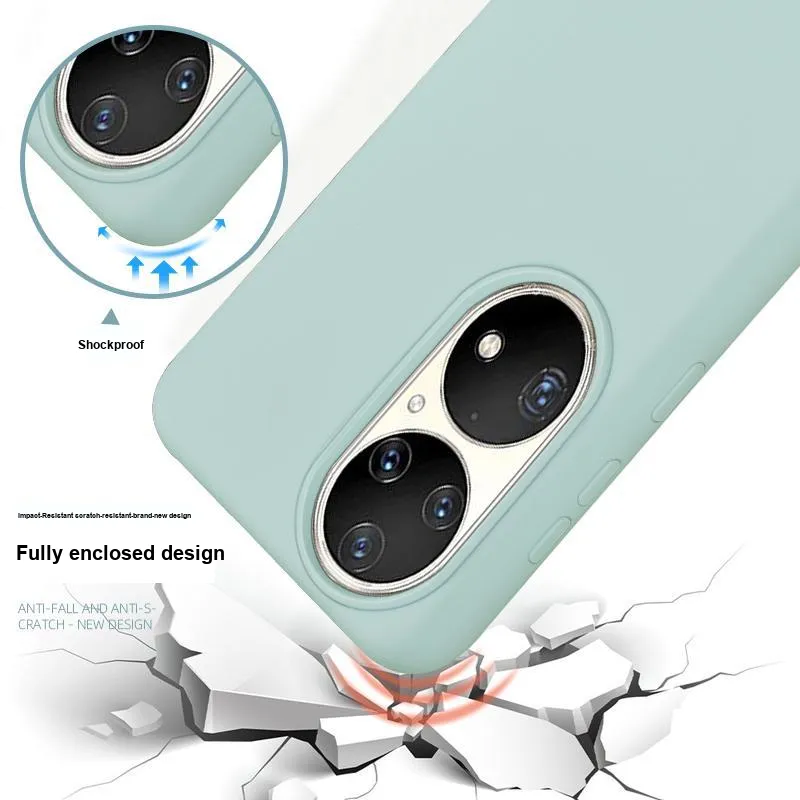 Record Star Silicone Material Impact Resistant Fully Enclosed Protective Cover Phone Cases Compatible With Huawei P50.-4