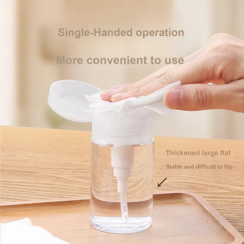 JINGLINGLONG Push Button Travel Portable Cleansing Oil Toner Cosmetics Empty Bottle With Large Capacity 100ML-4