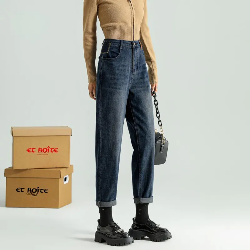 FAWENXIANGZI Jeans Women's Blue-3