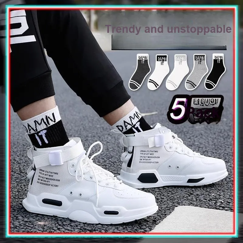 LUOLIAN Mid Calf Socks Men's 5 Pack-81