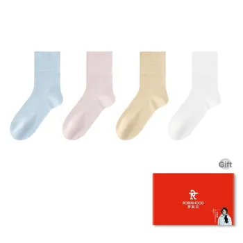 ROBINHOOD Mid Calf Socks Women's Box 4 Pack