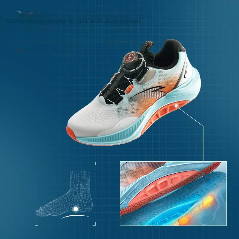 Antakids Arch Breathable Lightweight Cushioning Support Low Top Kids' Running Shoes Unisex-37
