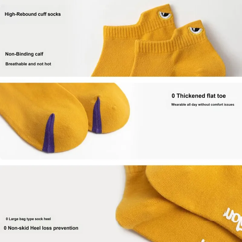 PLAN IN No Show Socks Unisex 5 Pack-9