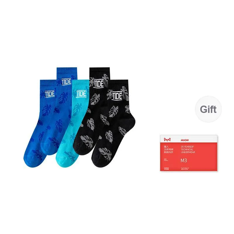 MIIOW Trend Party Series Mid-Calf Socks Men's Shopping Bag Combo Set-6