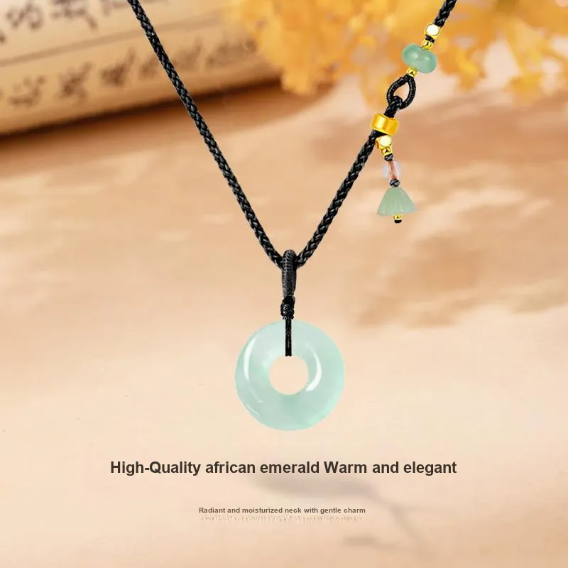 MISS TOOYA African Emerald Necklaces Unisex-2