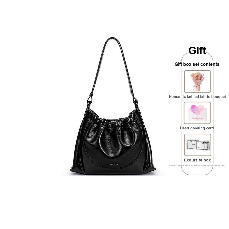 JUST STAR Artificial Leather Shoulder Bag Crossbody Bag Regular Women's Black/Brown/White