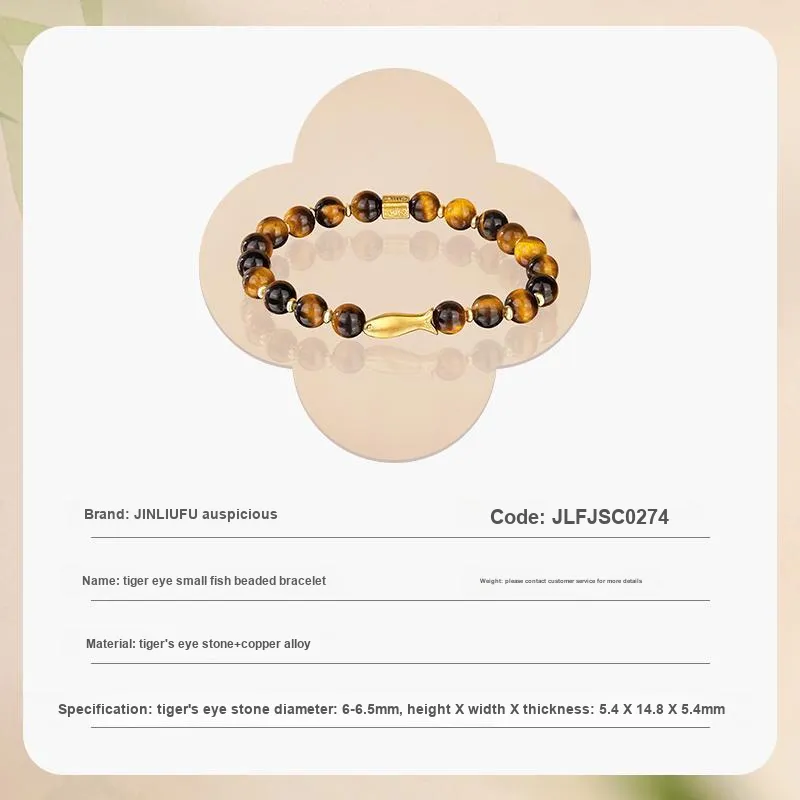 JINLIUFUJIXIANG Tiger's Eye Stone Bracelets Unisex-4