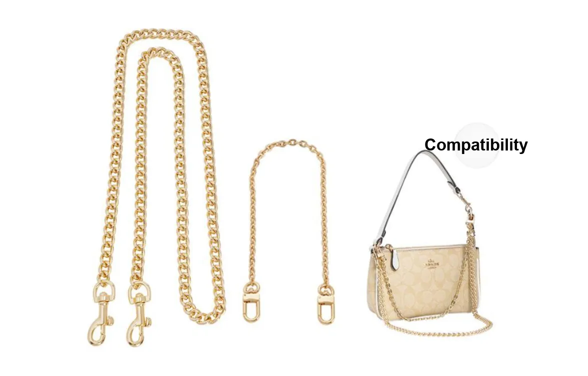 Lan Bao Fan Iron Alloy Metal Bag Accessories Women's Gold-Tone
