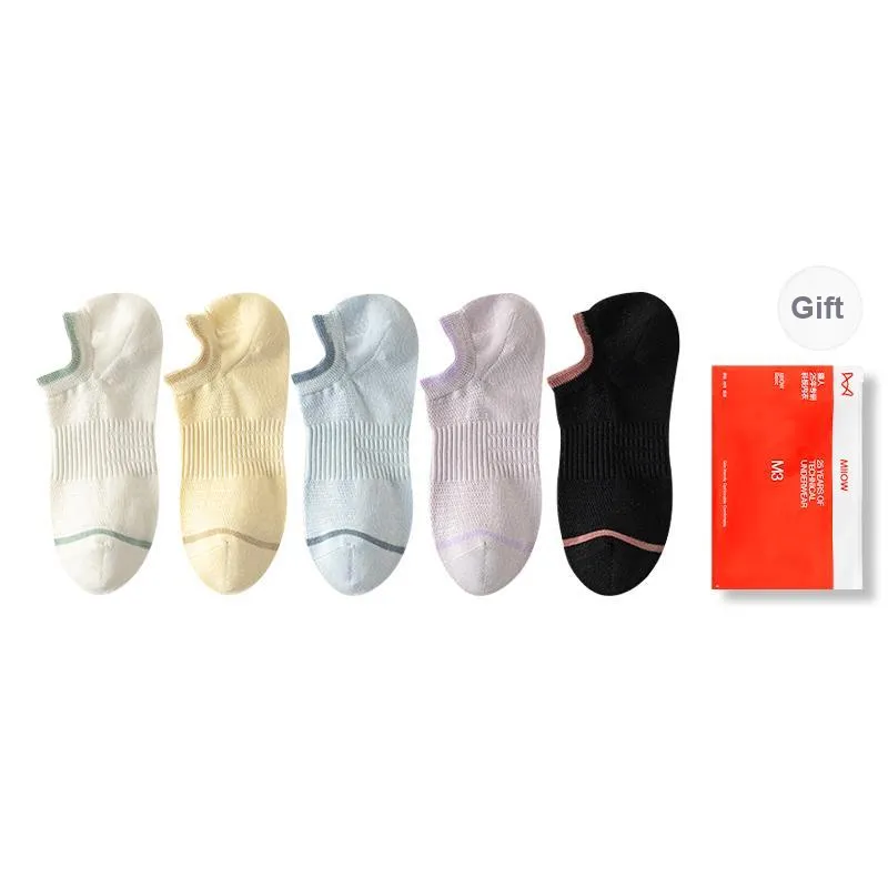 MIIOW No Show Socks Women's Shopping Bag 5 Pack-12