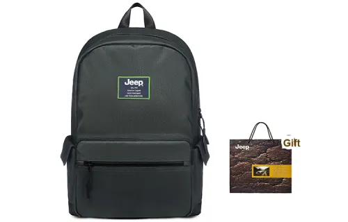 Jeep Canvas Travel Bags Laptop Bags Backpack Regular Men's Green