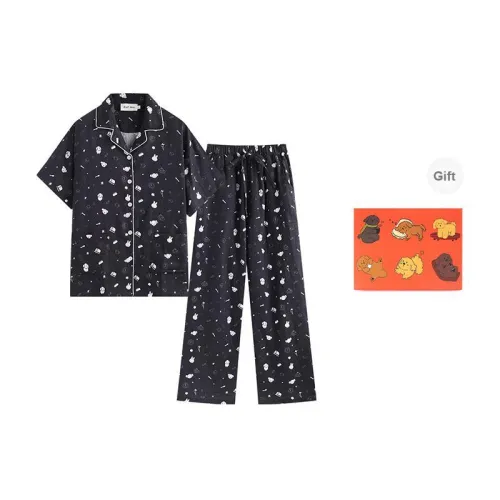 Wabi Town Pajama Gift Box Women's Black