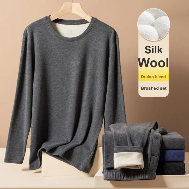 H YXIANG Thermal Set Men's Heather Gray-1