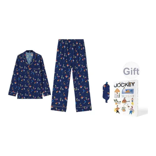JOCKEY x BERRY AKTUGLU Пижамный комплект мужской Gift Box Set Темно-синий с принтом