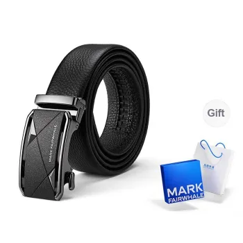 FAIRWHALE Business Casual Design Automatic Buckle Business Suit Belt Leather Belts Men's Width 3.5cm
