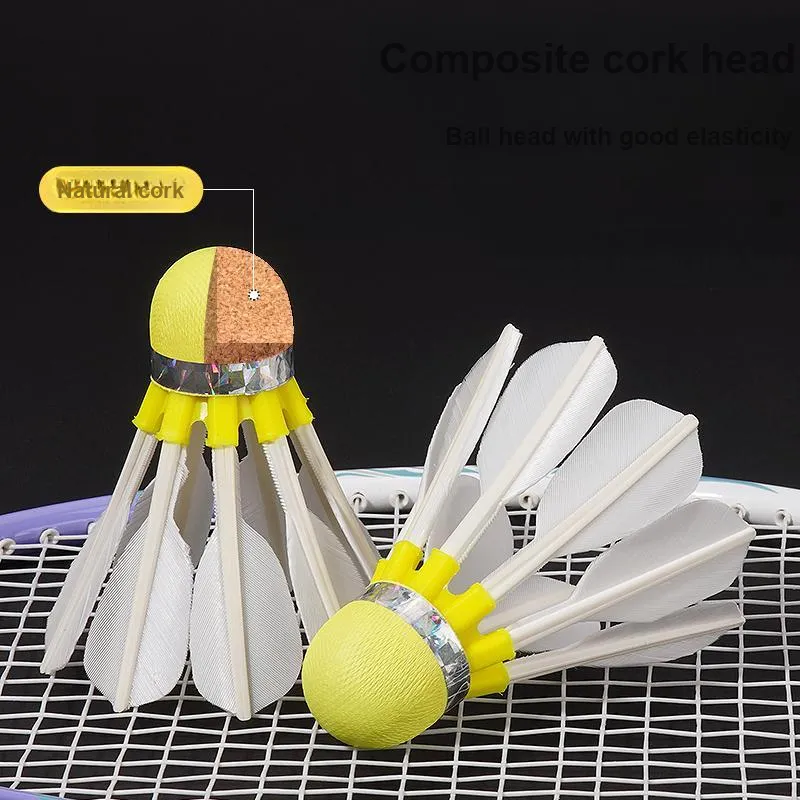 Erke Wireless Imagination Goose Feather Shuttlecock 3 Pack Goose Feather Shuttlecocks-3