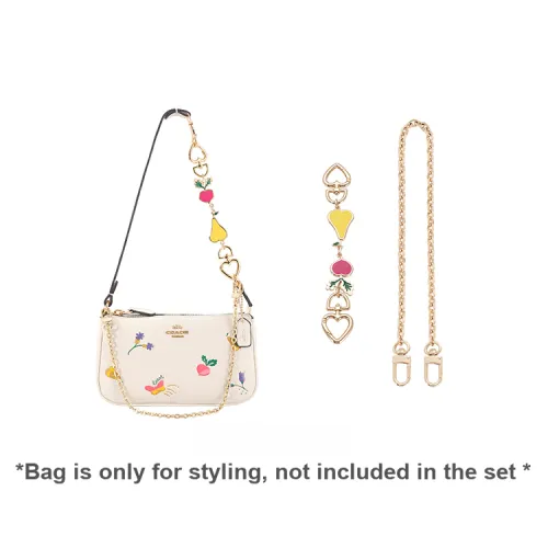 Lan Bao Fan Metal Copper Chain Decoration Bag Strap Women's