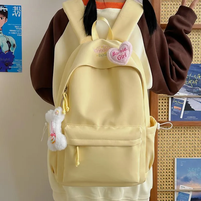 Single Warehouse Nylon Backpack Women's White/Pink/Yellow/Green/Purple/Black-17