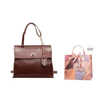 PARK DANCE PU Backpack Regular Women's Ecru/Black/Coffee