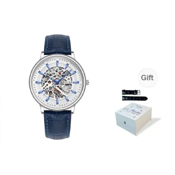 RUIGE Pioneer Series Mechanical Movement Leather Watch Bands Chinese Watches Men's Watches White Dial