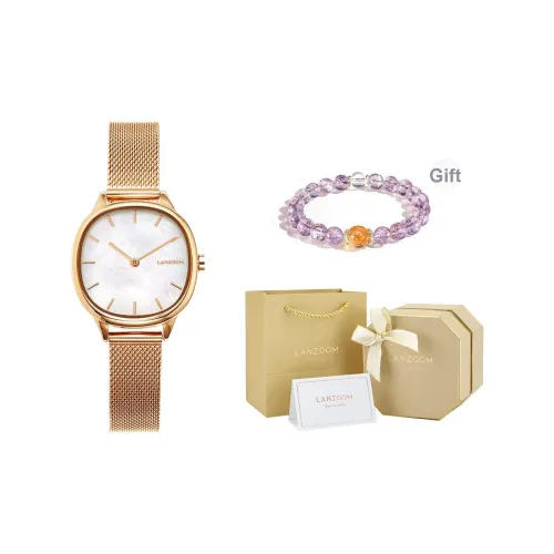 LANZOOM Модные часы Кварцевый механизм Женские часы Обхват запястья Часы Жемчужная раковина Циферблат часов