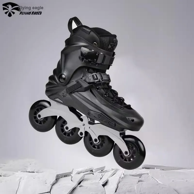 FLYING EAGLE Inline Skates Pp+pu Casual, Commuting, Street Cruising Unisex 36 46 X7D Meteorite Black, Elegant White-5