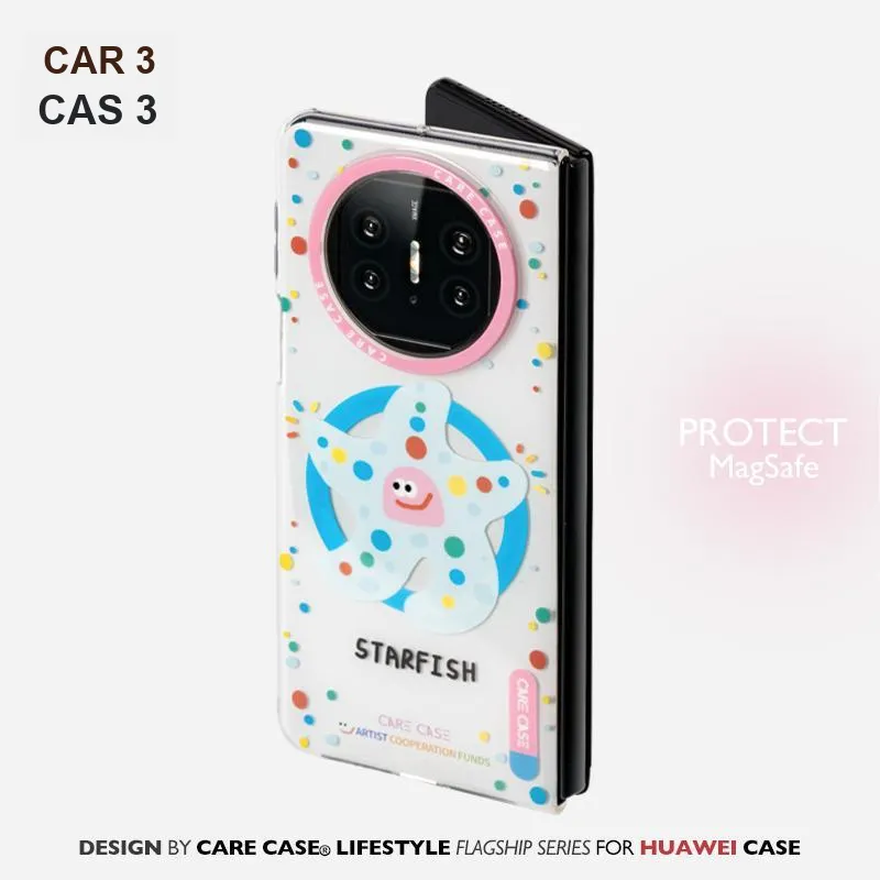 CARECASE TPU Material Creative Print Collection Magnetic Phone Case Compatibility With Huawei Mate X5-1