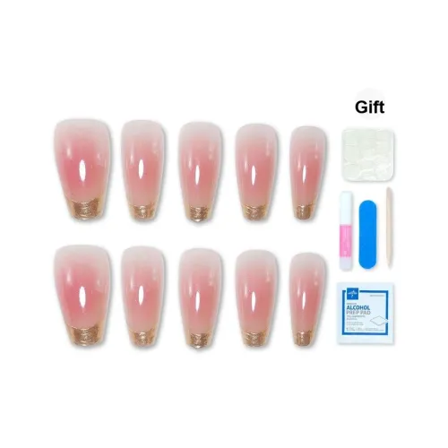 MAXFINE Original Lightweight Ледяной Прозрачный Сердце Fluttering False Nail Средний LADDER Кошачий глаз Coquette 10 шт 23 мм