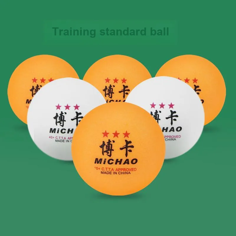 BO KA Table Tennis New Material ABS 40+ Professional Durability Training 20 Pack White