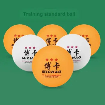 BO KA Table Tennis New Material ABS 40+ Professional Durability Training 20 Pack White