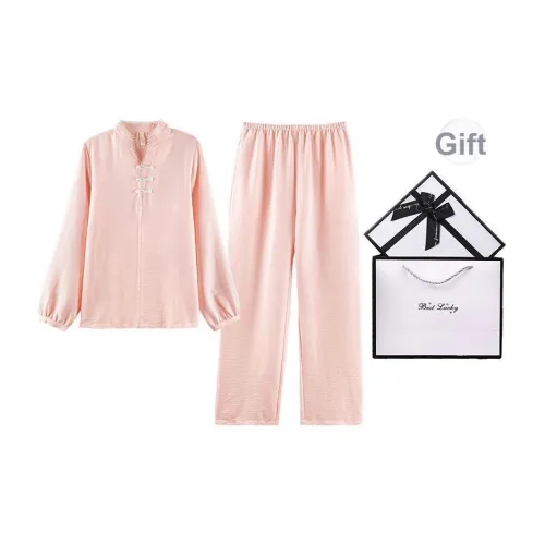 Q'NIANMA Пижамный комплект для женщин набор в подарочной коробке цвет креветочный розовый
