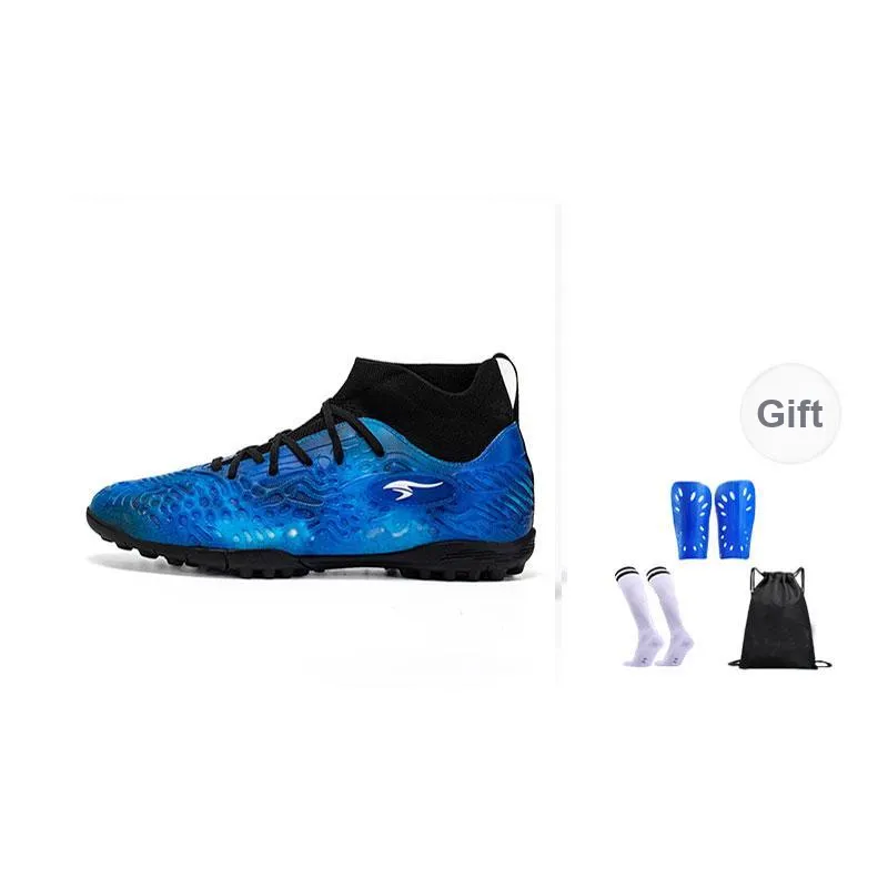 SUNAIS MG Rubber Short Studs TF Rubber Broken Studs Artificial Ground, Natural Ground Breathable Soccer Shoes Unisex-9