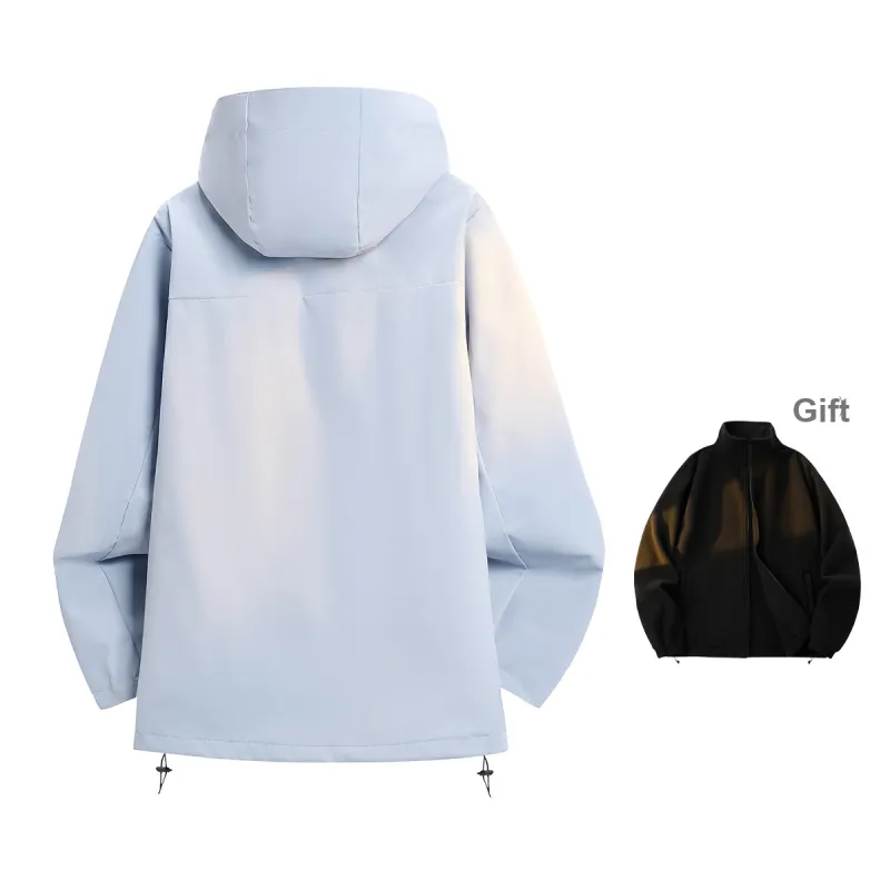 ROBINHOOD Water-Resistant Windproof Wear-Resistant Warm Windbreaker Jacket Unisex-7