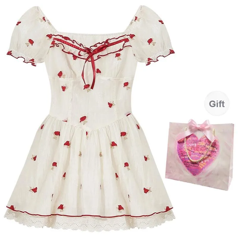 Peaches Peaches Short Sleeved Dress Women's-10