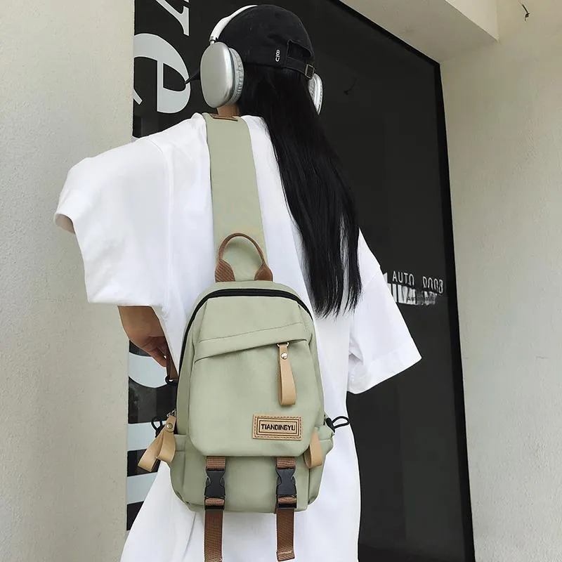 BAODIDAISHU Nylon Crossbody Bags Sling Bags Regular Unisex White/Black/Khaki/Green-14