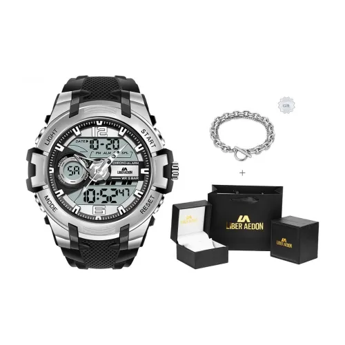 LIBER AEDON Кварцевый механизм Черный циферблат Мужские часы