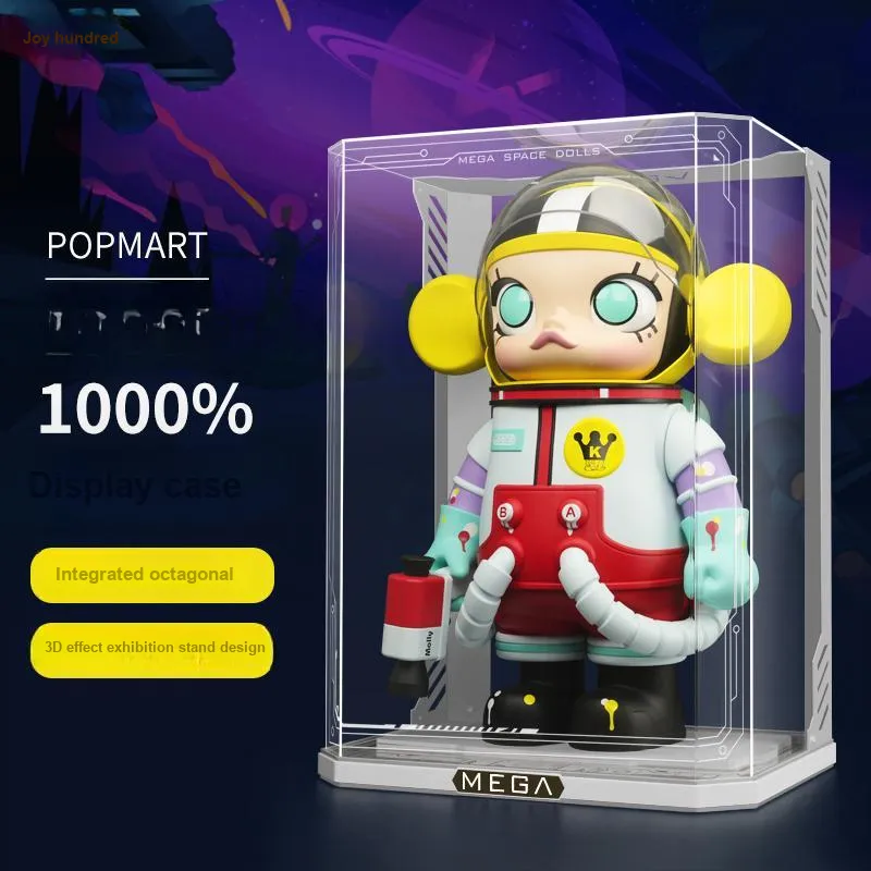 LIGHT YOUR BRICKS Le Yi Bai Compatibility Pop Mart 1000% Molly Extra Large Action Figure Storage Box Model Accessories-1