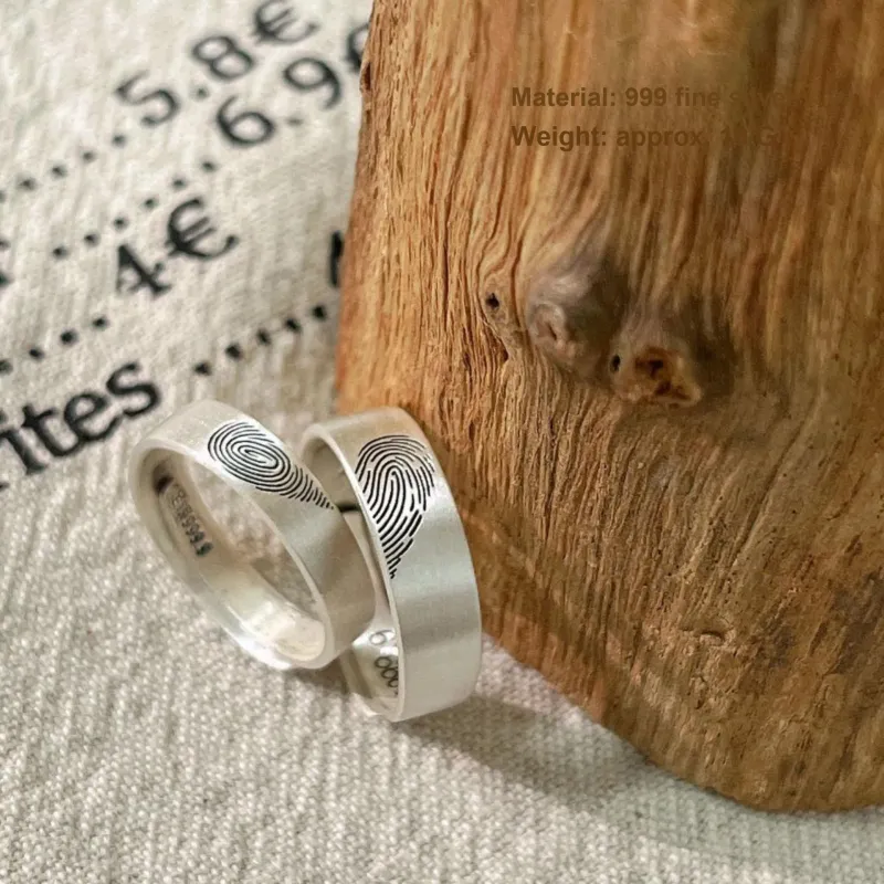 Silver Arashi Sterling Silver Ring 999 Fine Silver Unisex-1
