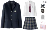 Темно-синий костюм Xihuo Private School + весеннее платье Berlin, длина 39 см, с подарками: бесплатная рубашка + пылезащитный чехол + маленькие аксессуары