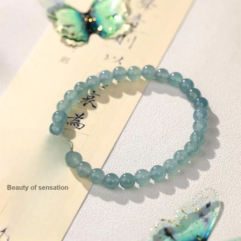 Clear Snow Ice Glutinous Bracelets Unisex-1