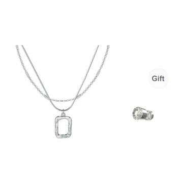 Abyb Charming Rhodium Plated Necklaces Unisex