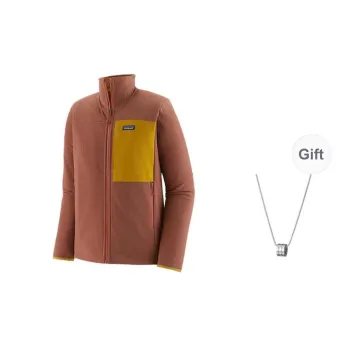 Patagonia Jacket Men's Deep Red With Necklace