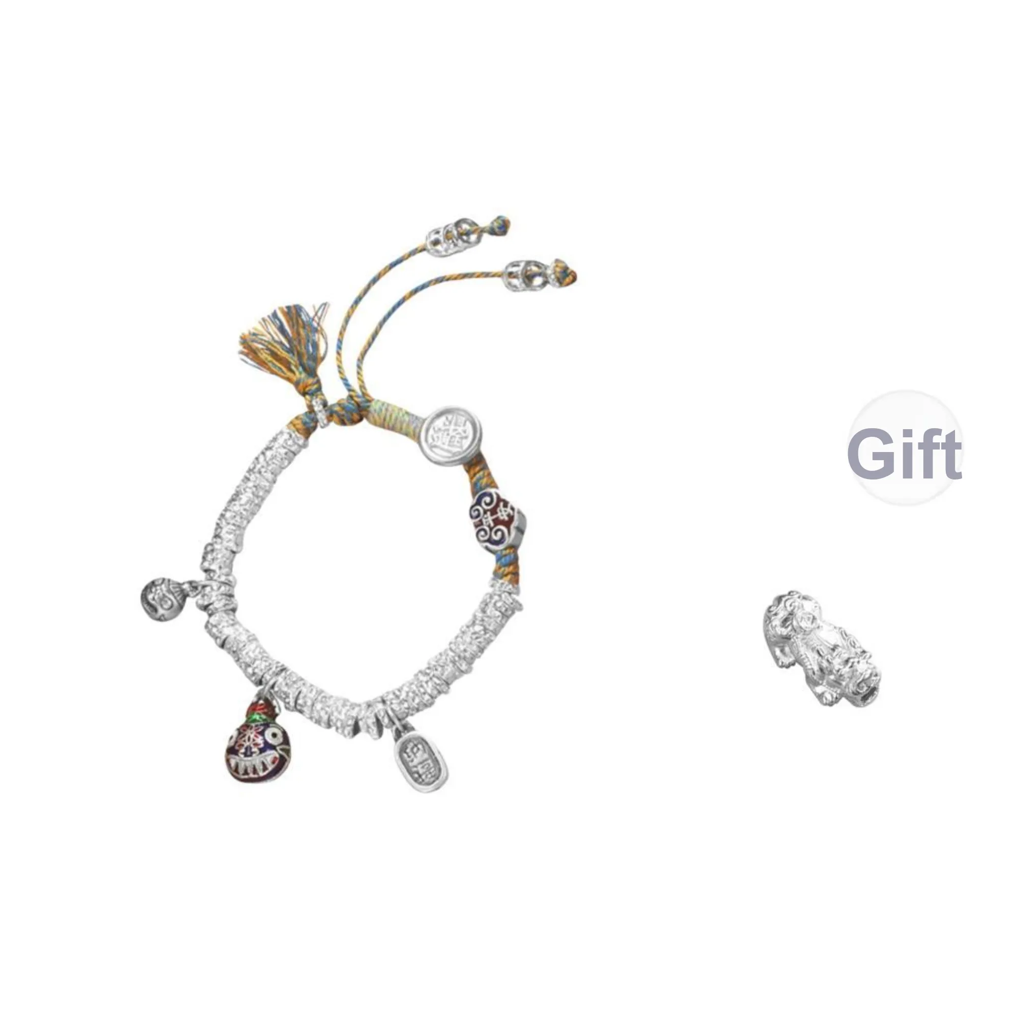 Wylyp 999 Fine Silver Bracelets Unisex Silver White